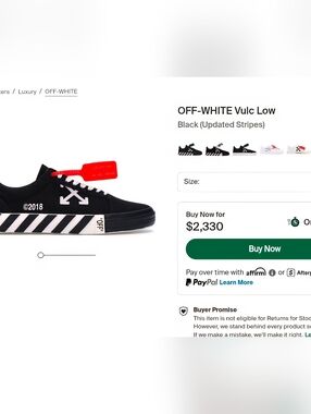 OFF WHITE VULC LOW SNEAKS